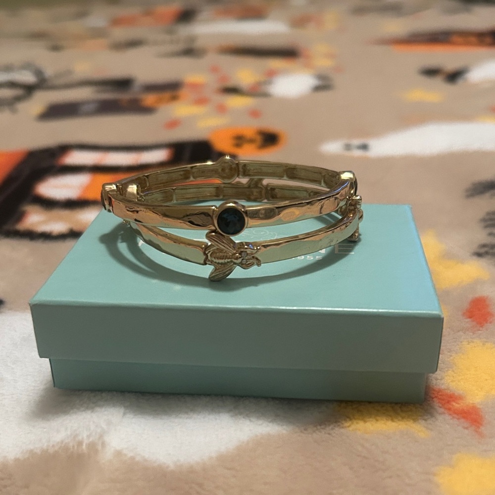 Park Lane Gold Bracelet with Dark Blue Accent